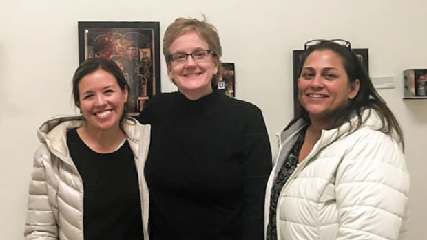 Deb Morris with Chief Communications Officer, Amy Blondin and Apple Health Communications Manger, Karin Kramer