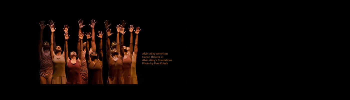 The Alvin Ailey American Dance Theater in a still from Alvin Ailey's Revelations. Photo by  Paul Kolnik.